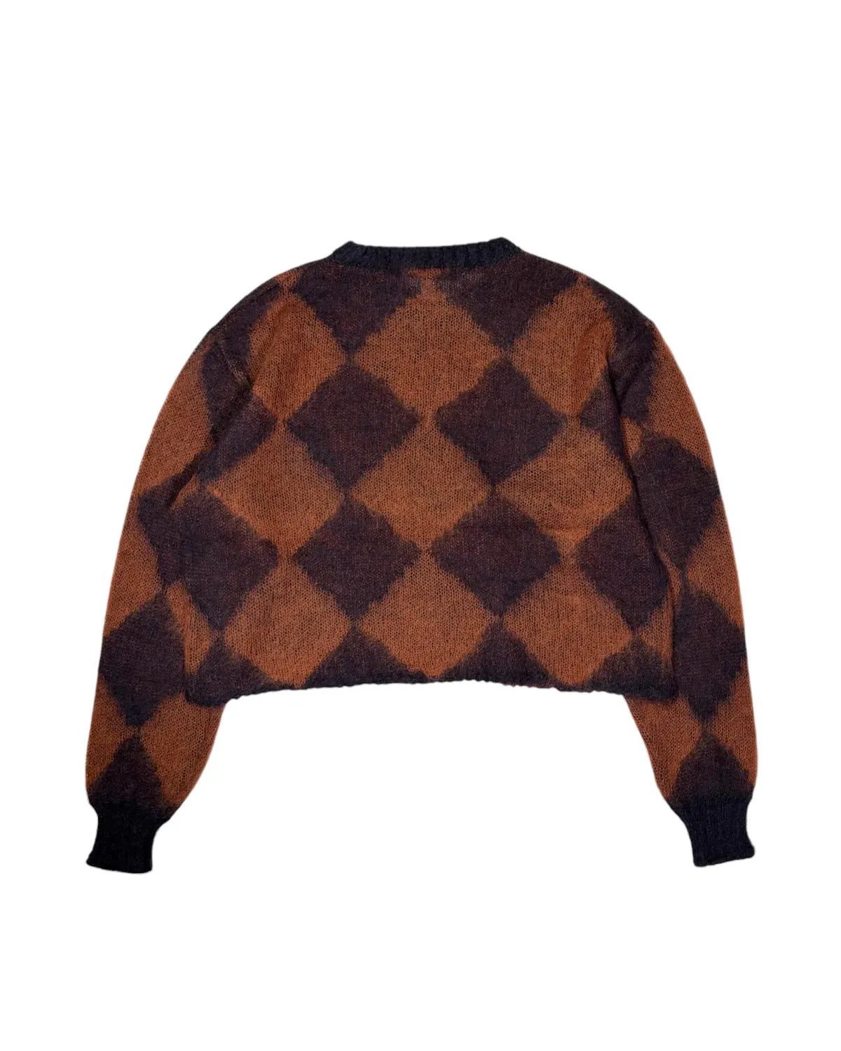 PHEENY / Kid Mohair Diamond Check Crop Top (PA26-KT02)