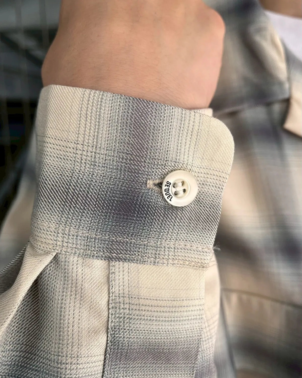 SEQUEL / OMBRE CHECK LONG SLEEBE SHIRT (SQ-26SS-SH-02)