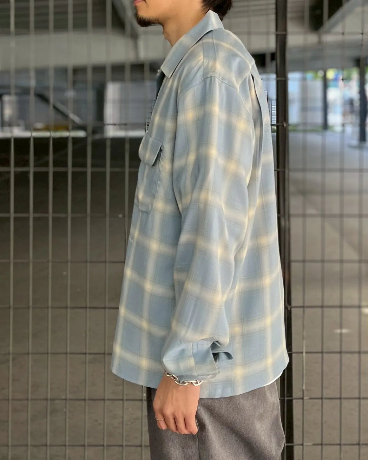 SEQUEL / OMBRE CHECK LONG SLEEBE SHIRT (SQ-26SS-SH-02)