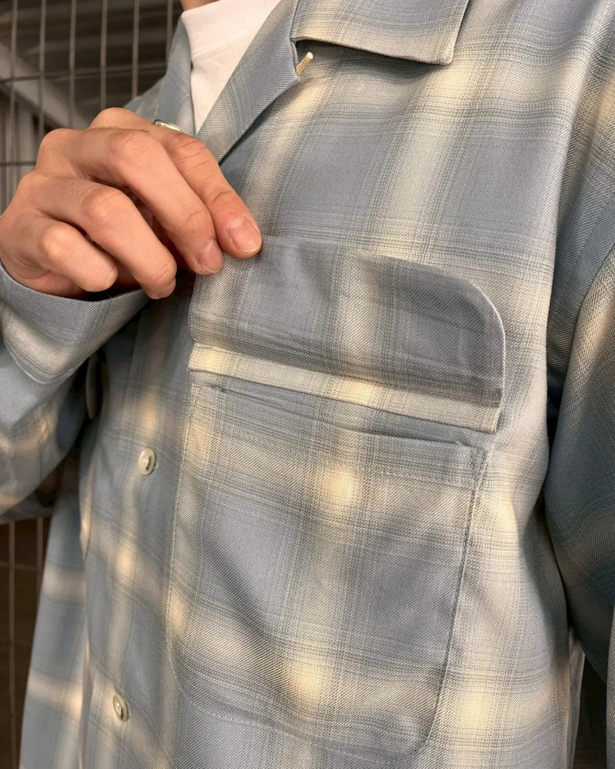 SEQUEL / OMBRE CHECK LONG SLEEBE SHIRT (SQ-26SS-SH-02)
