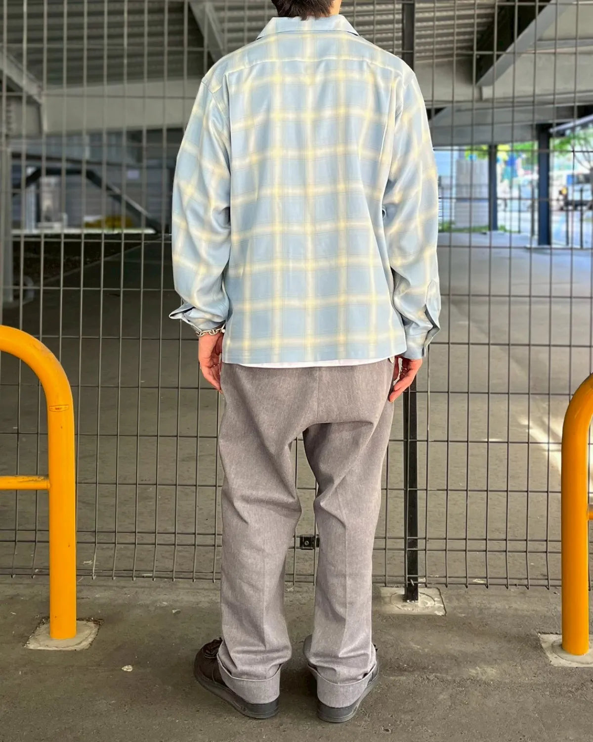 SEQUEL / OMBRE CHECK LONG SLEEBE SHIRT (SQ-26SS-SH-02)