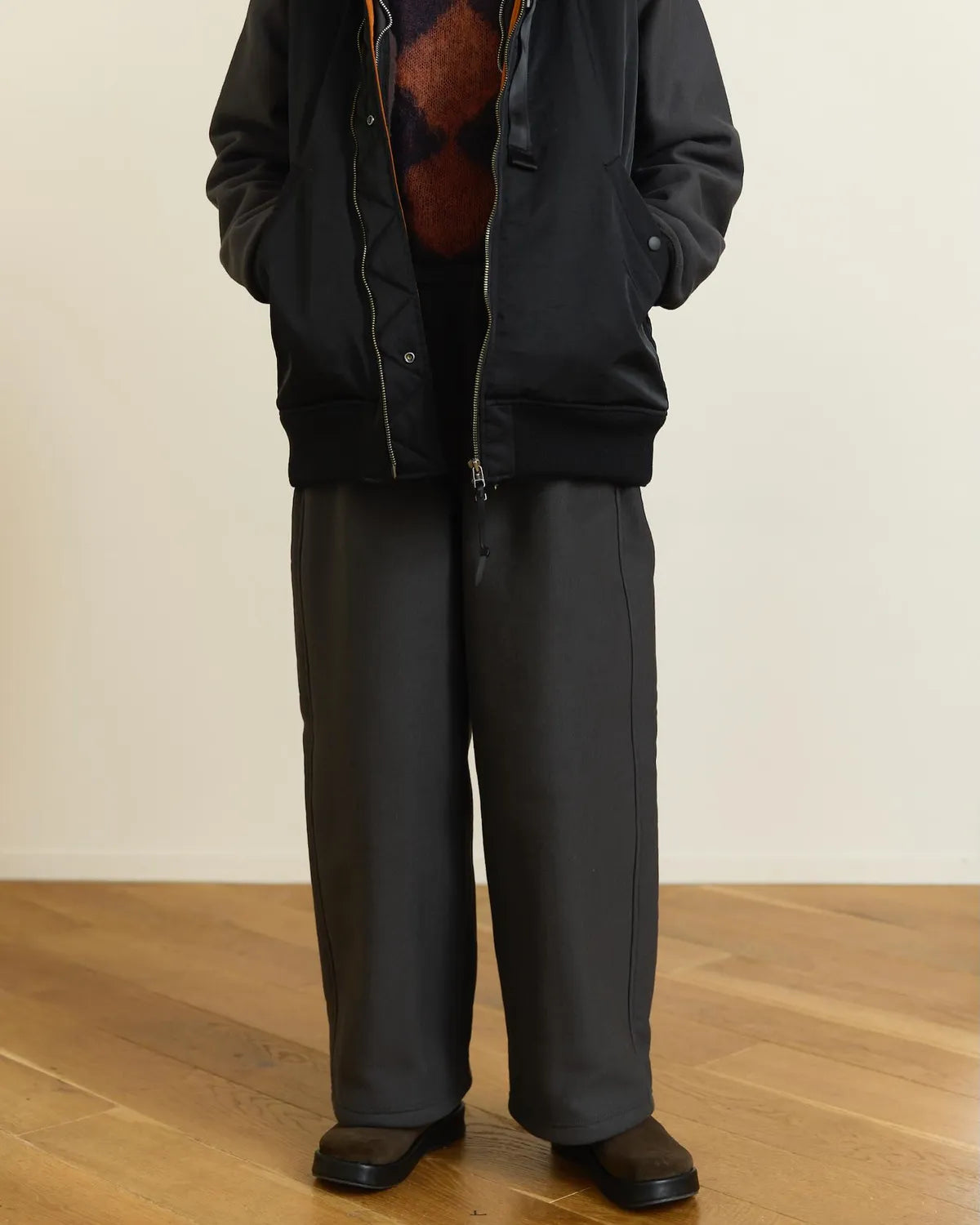 PHEENY / Athletic Fleece Tucked Wide Sweat Pants (PA26-CS04)