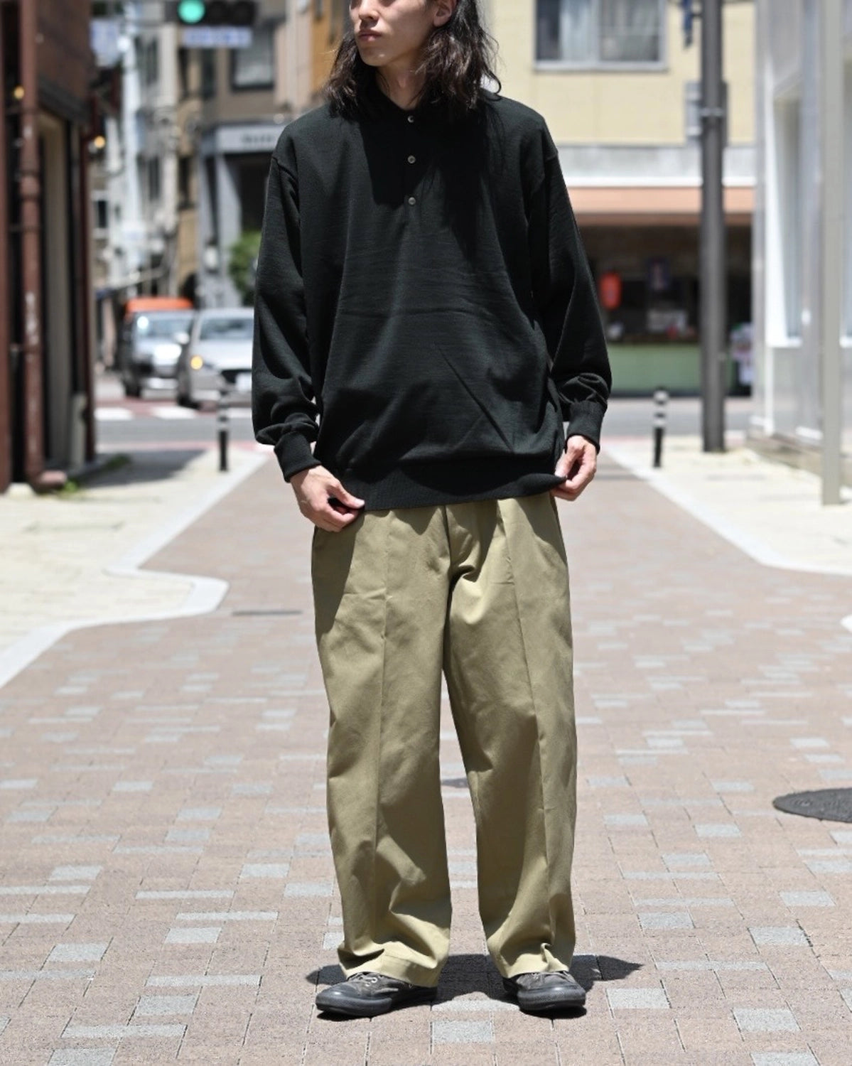 A.PRESSE / Wool Knit L/S Polo Shirts (25AAP-03-08)