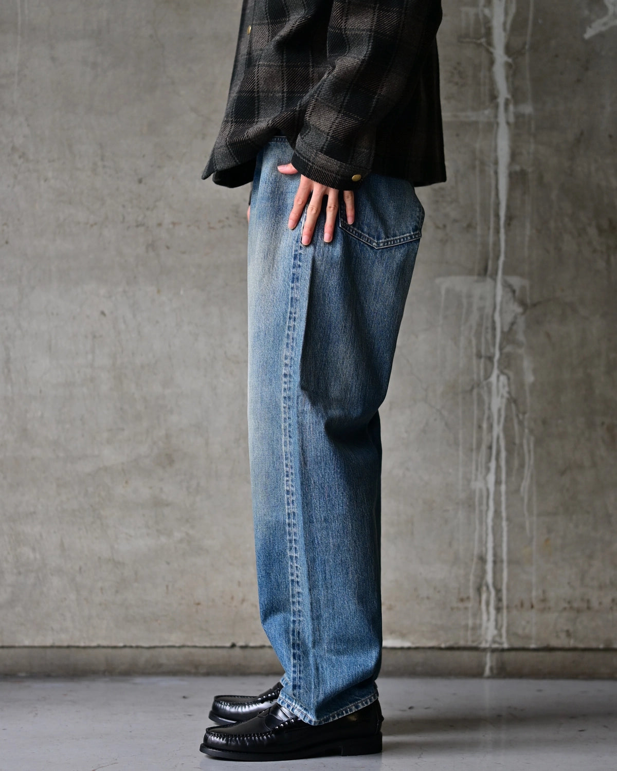 A.PRESSE / No.22 Washed Wide Denim Pants (AP-4003)
