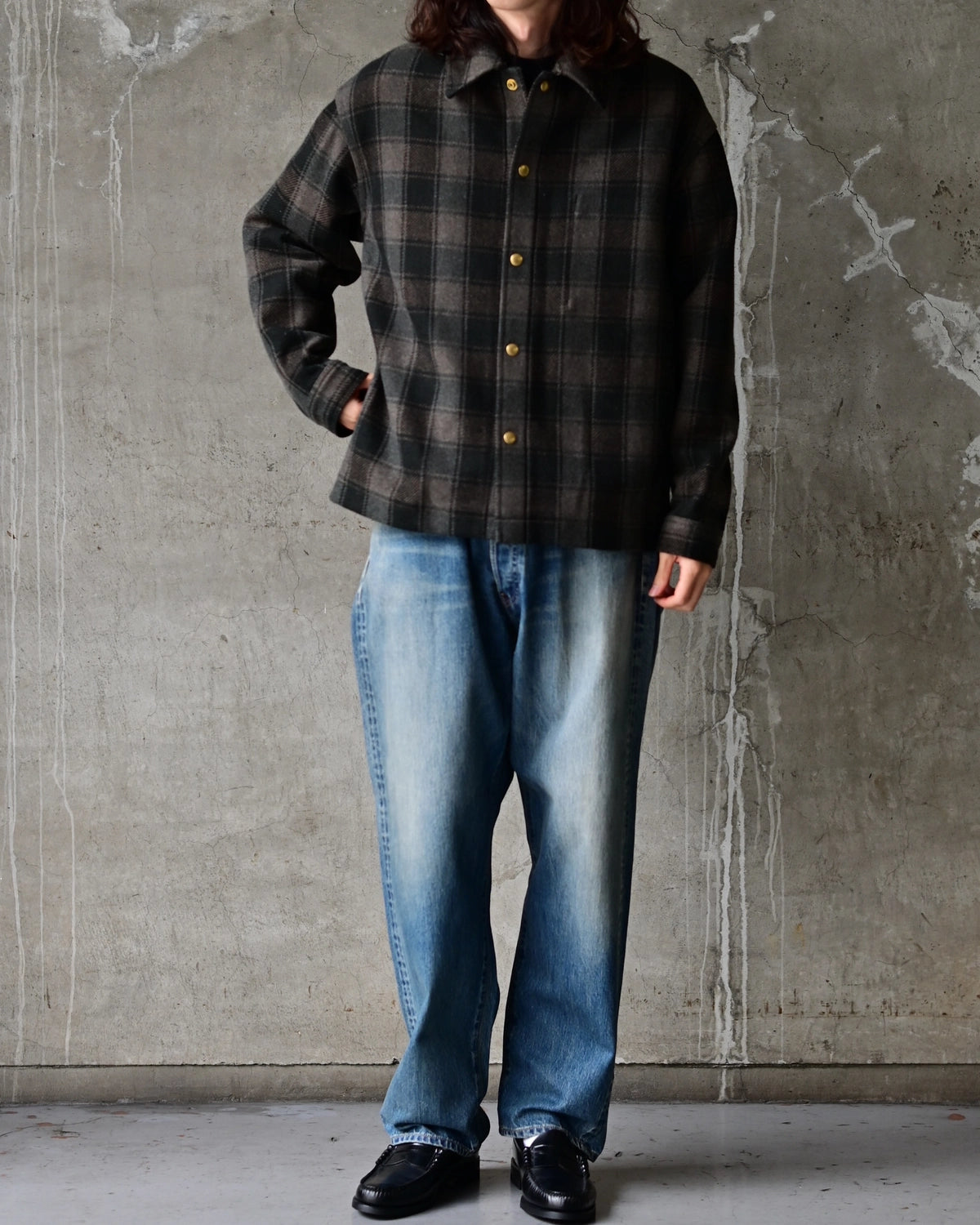 A.PRESSE / Wool Cashmere CPO Shirt (26AAP-02-10)