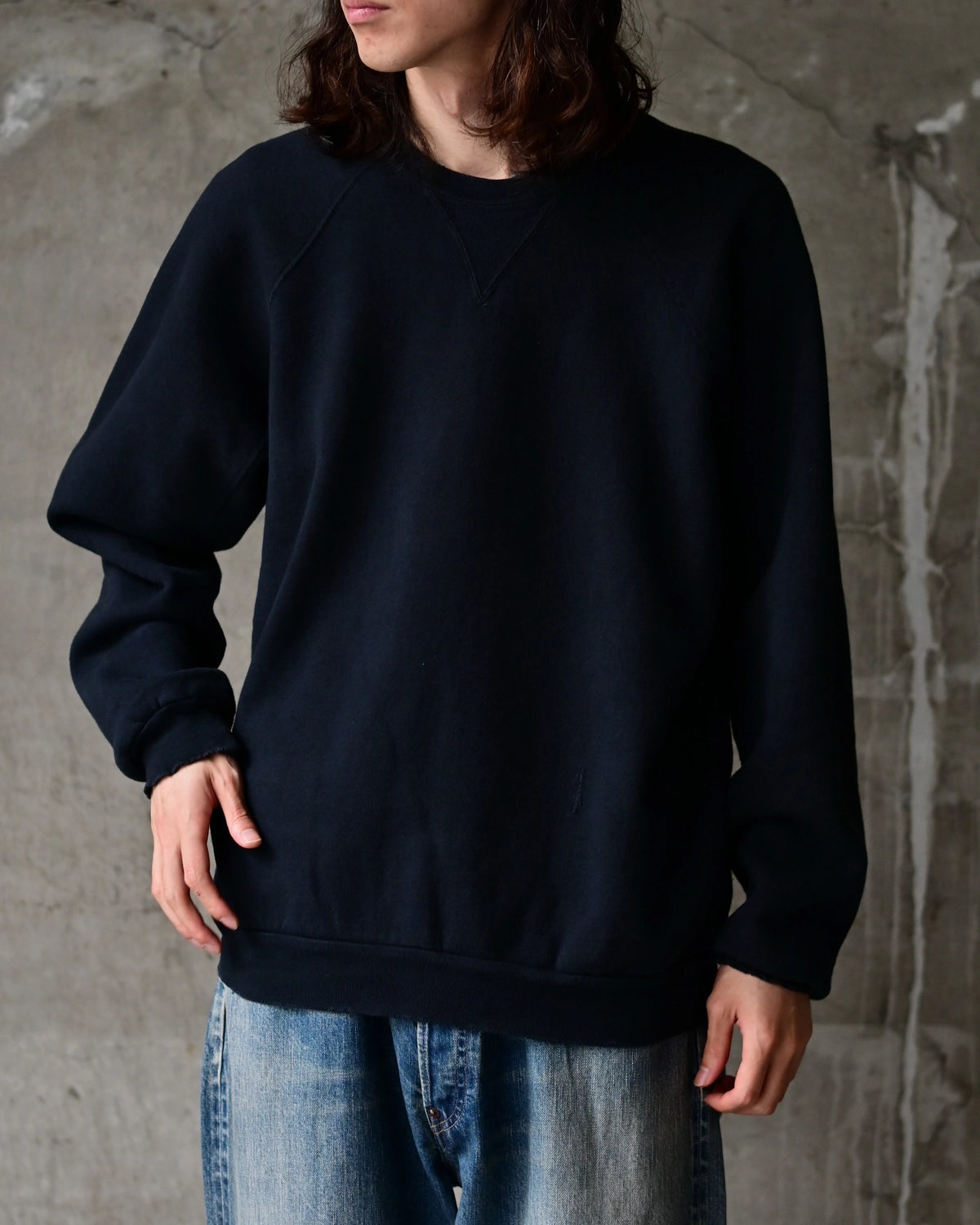 A.PRESSE / Vintage Double V Sweatshirt (26AAP-05-16)