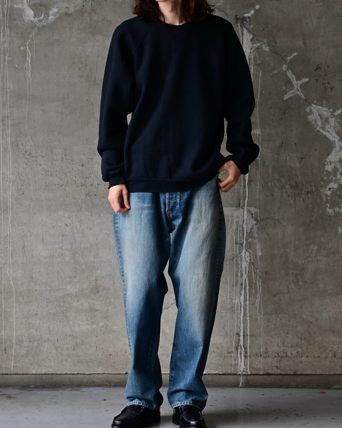 A.PRESSE / Vintage Double V Sweatshirt (26AAP-05-16)