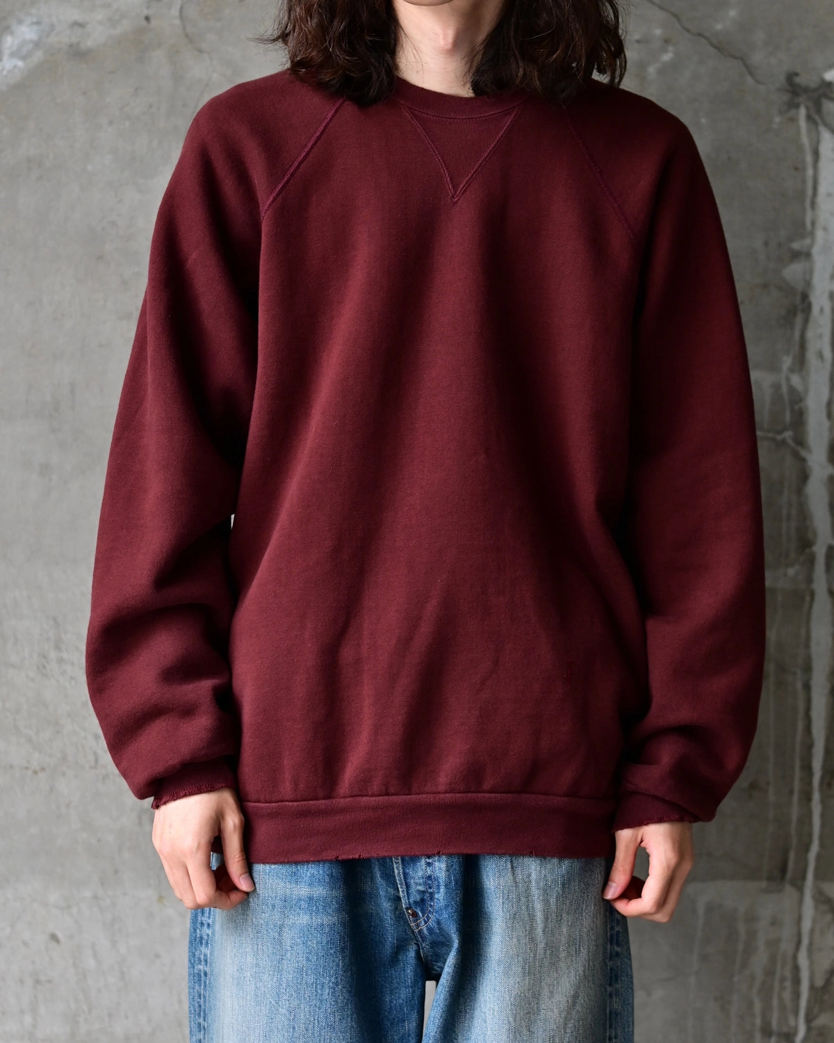 A.PRESSE / Vintage Double V Sweatshirt (26AAP-05-16)