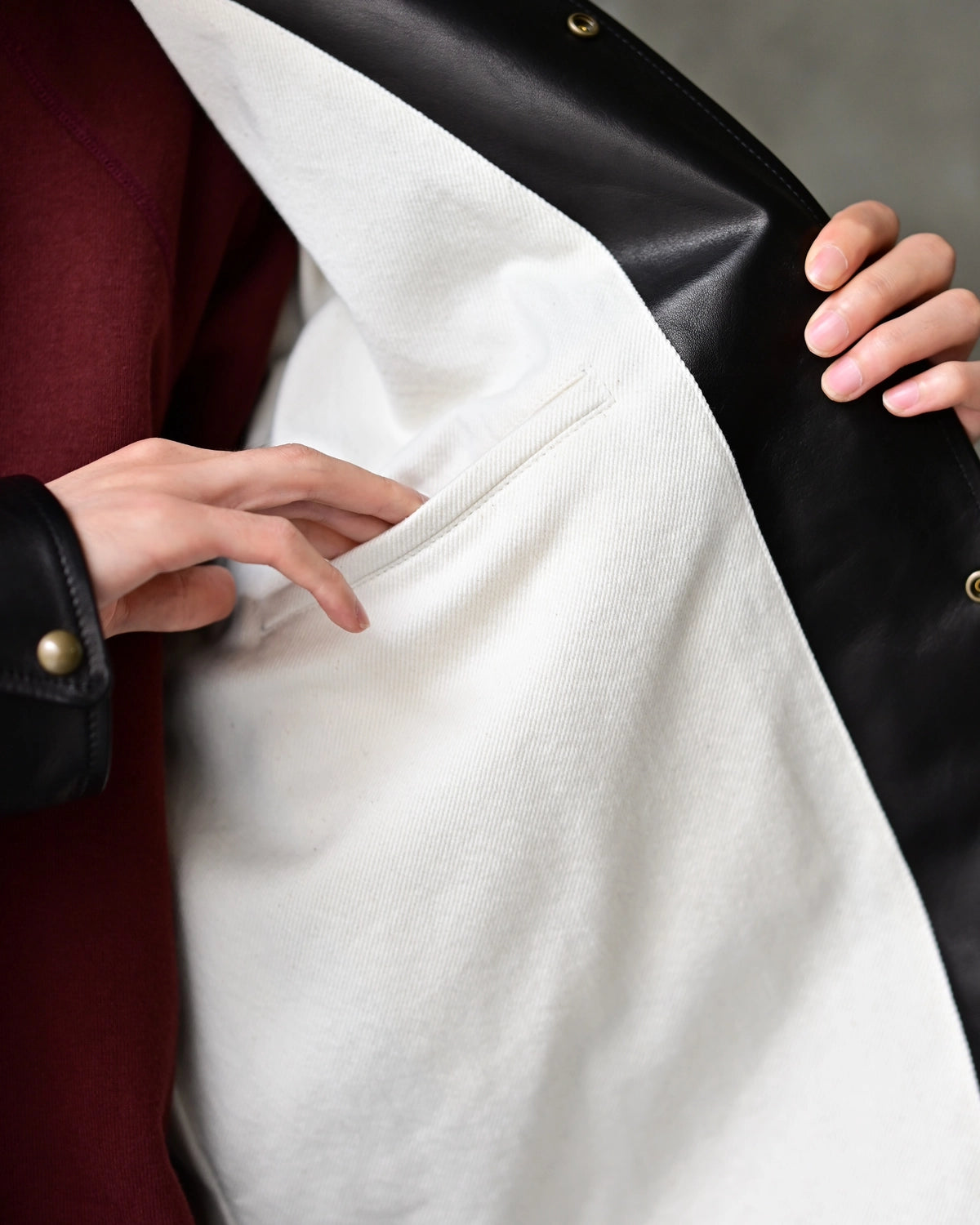 A.PRESSE / Leather Coach Jacket (26AAP-01-01)