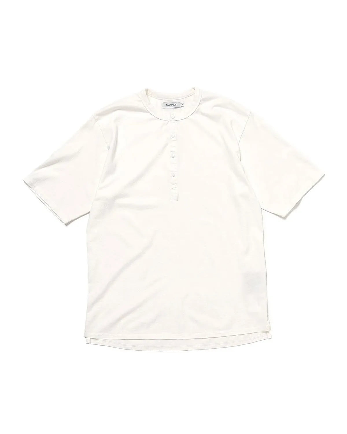 NONNATIVE / DWELLER S/S HENLEY NECK TEE COTTON JERSEY OVERDYED (NN-C4619)