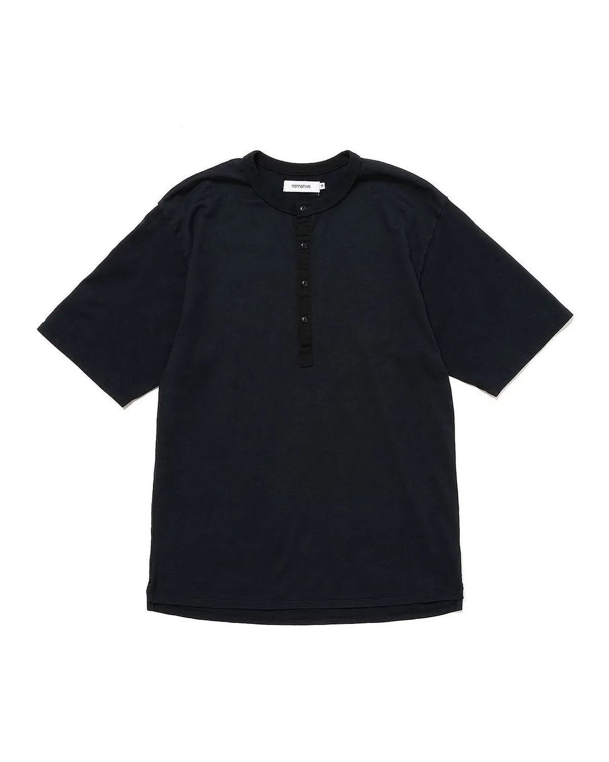 NONNATIVE / DWELLER S/S HENLEY NECK TEE COTTON JERSEY OVERDYED (NN-C4619)