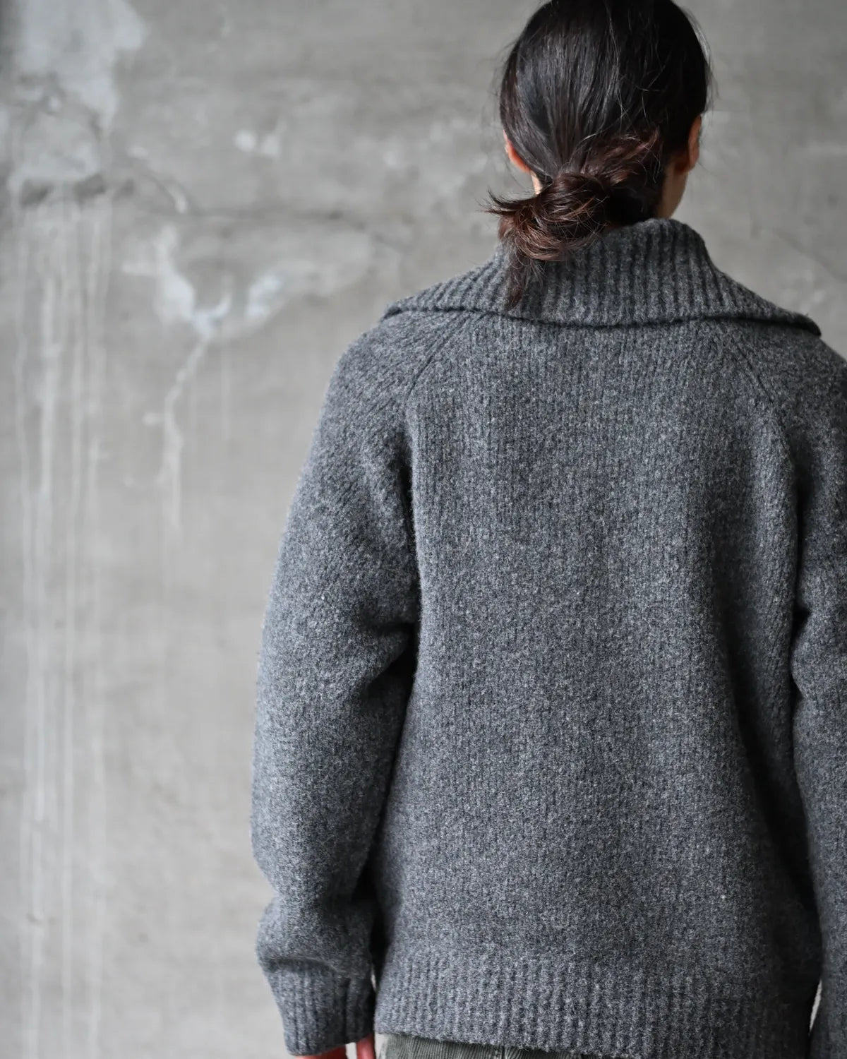 NONNATIVE / HIKER HIGH NECK ZIP BLOUSON WOOL BOUCLE KNIT (NN-K4907)