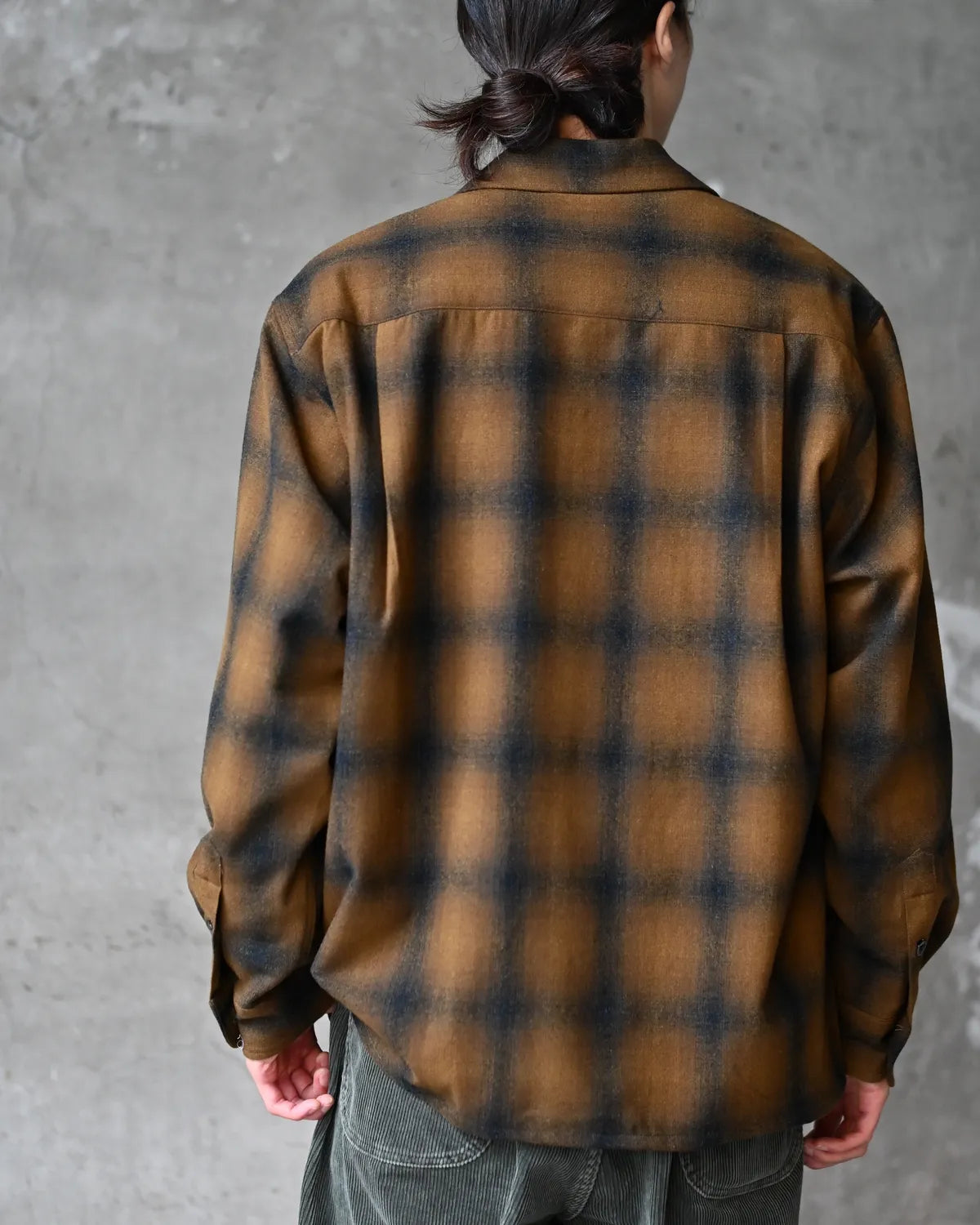 WACKO MARIA × PENDLETON / WOOL OMBRE CHECK OPEN COLLAR SHIRT L/S -TYPE-2- (26FW-WMS-PE02)