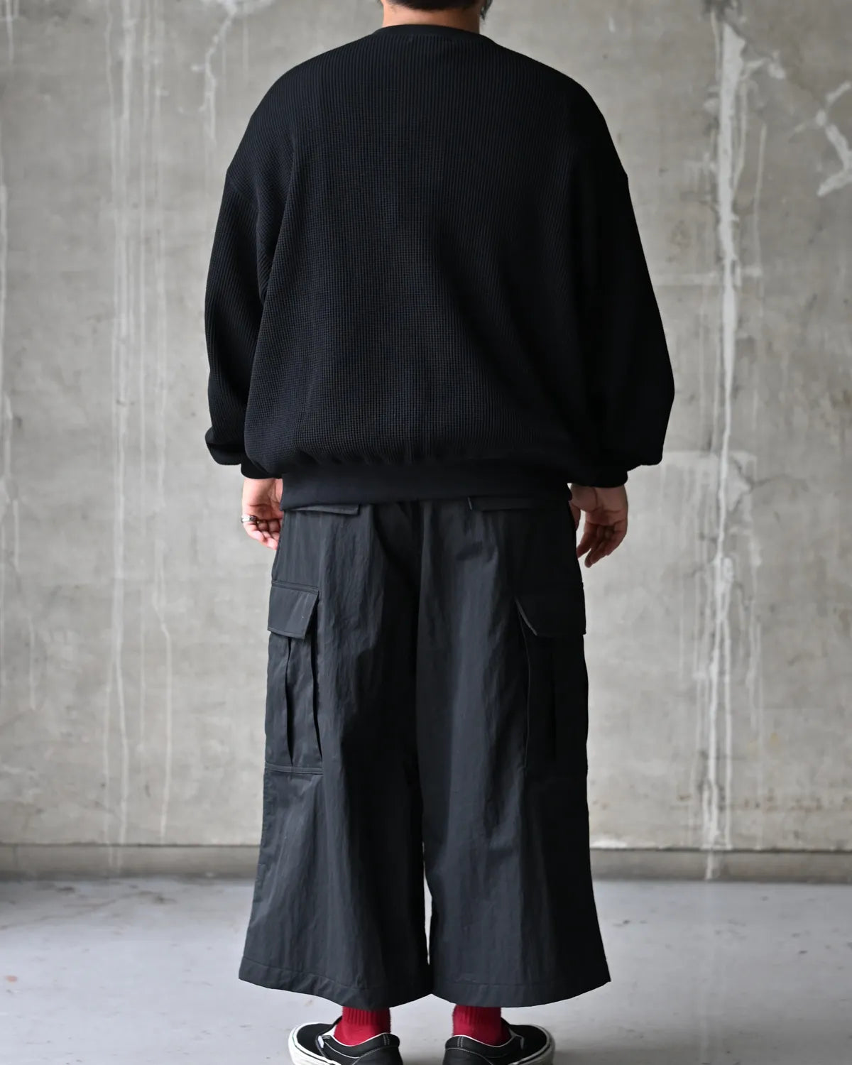 COOTIE PRODUCTIONS / N/C Waffle Henley-Neck Pullover (CTE-26A318)