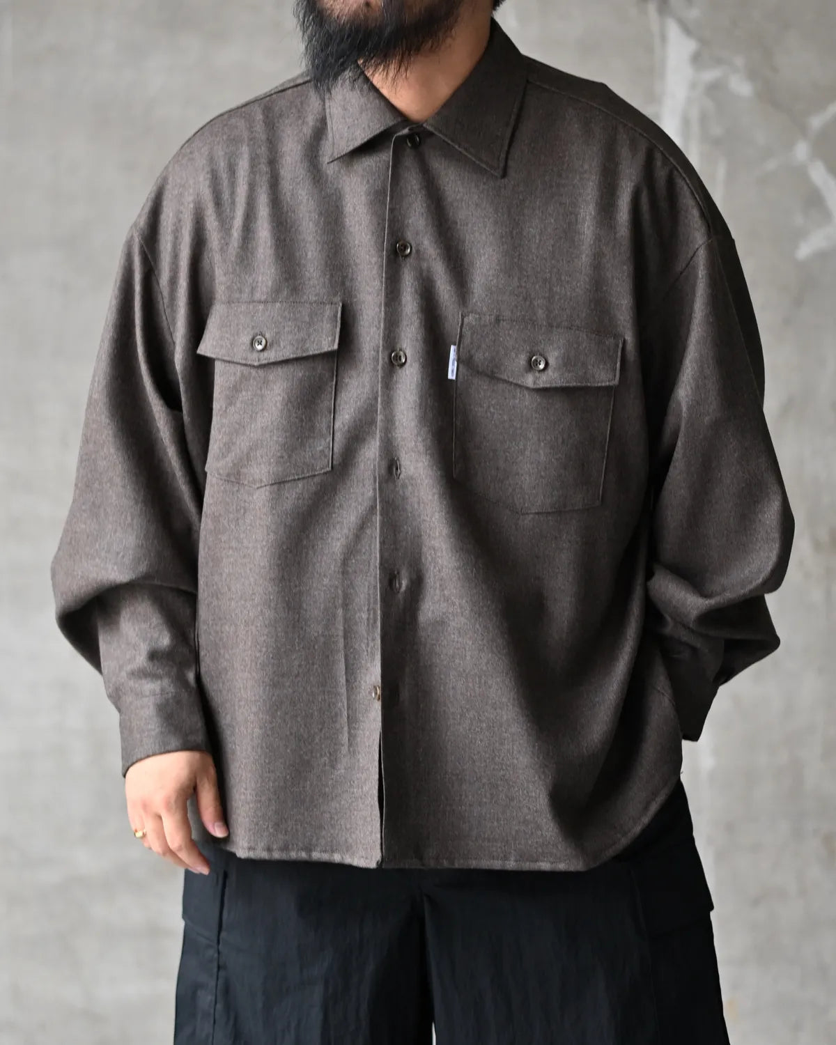 COOTIE PRODUCTIONS / Wool Flano L/S work Shirts (CTE-26A404)