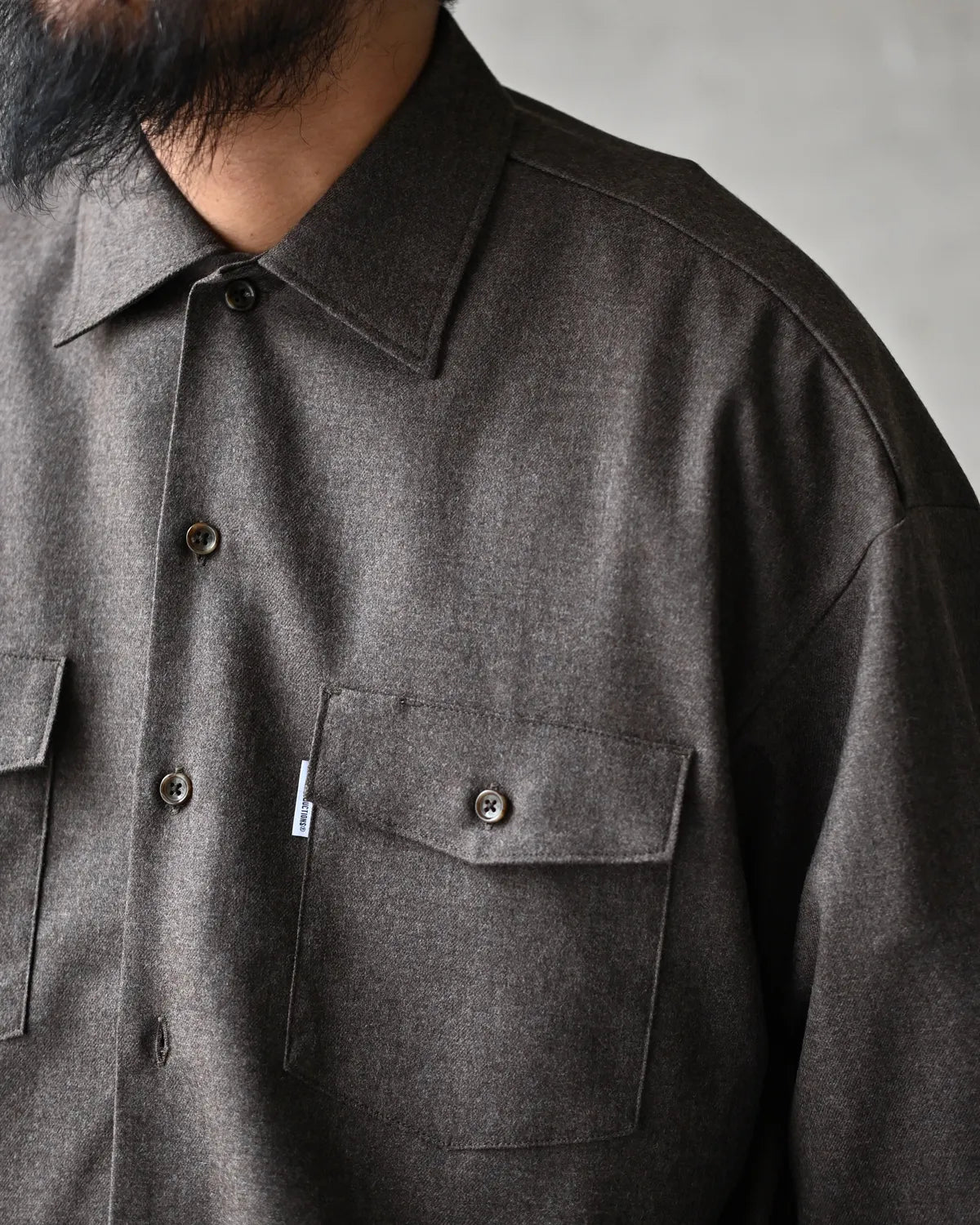 COOTIE PRODUCTIONS / Wool Flano L/S work Shirts (CTE-26A404)