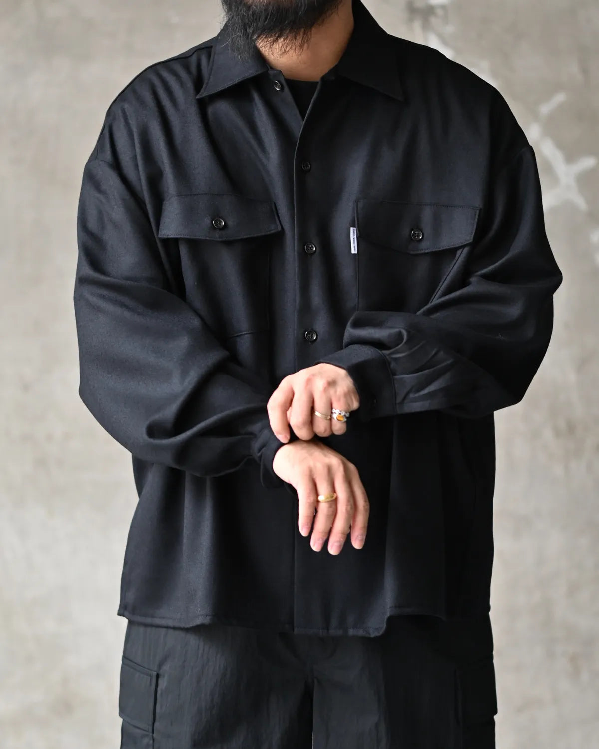COOTIE PRODUCTIONS / Wool Flano L/S work Shirts (CTE-26A404)