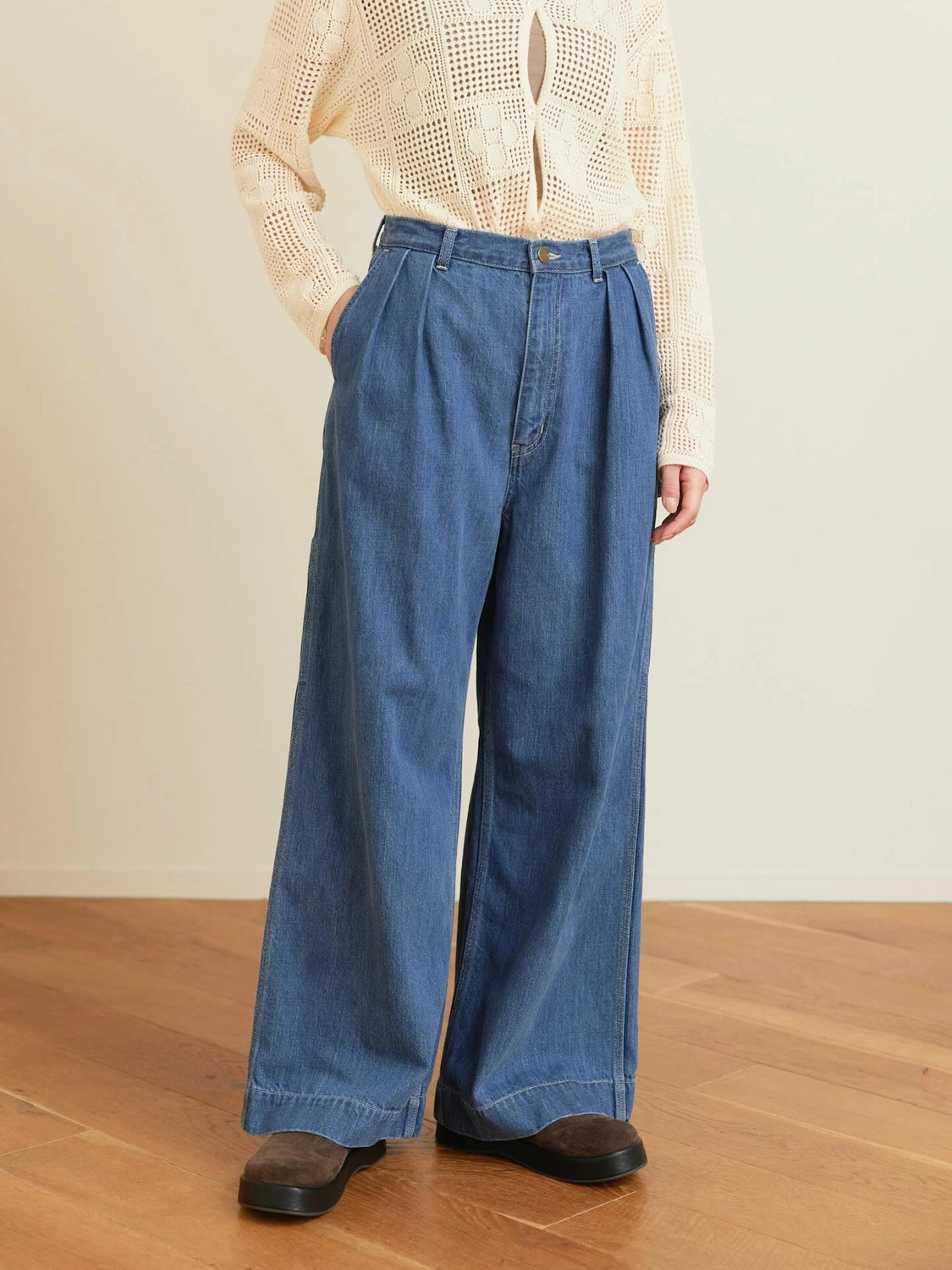 PHEENY（フィーニー） / Natural Slub Denim Wide Painter Pants |公式