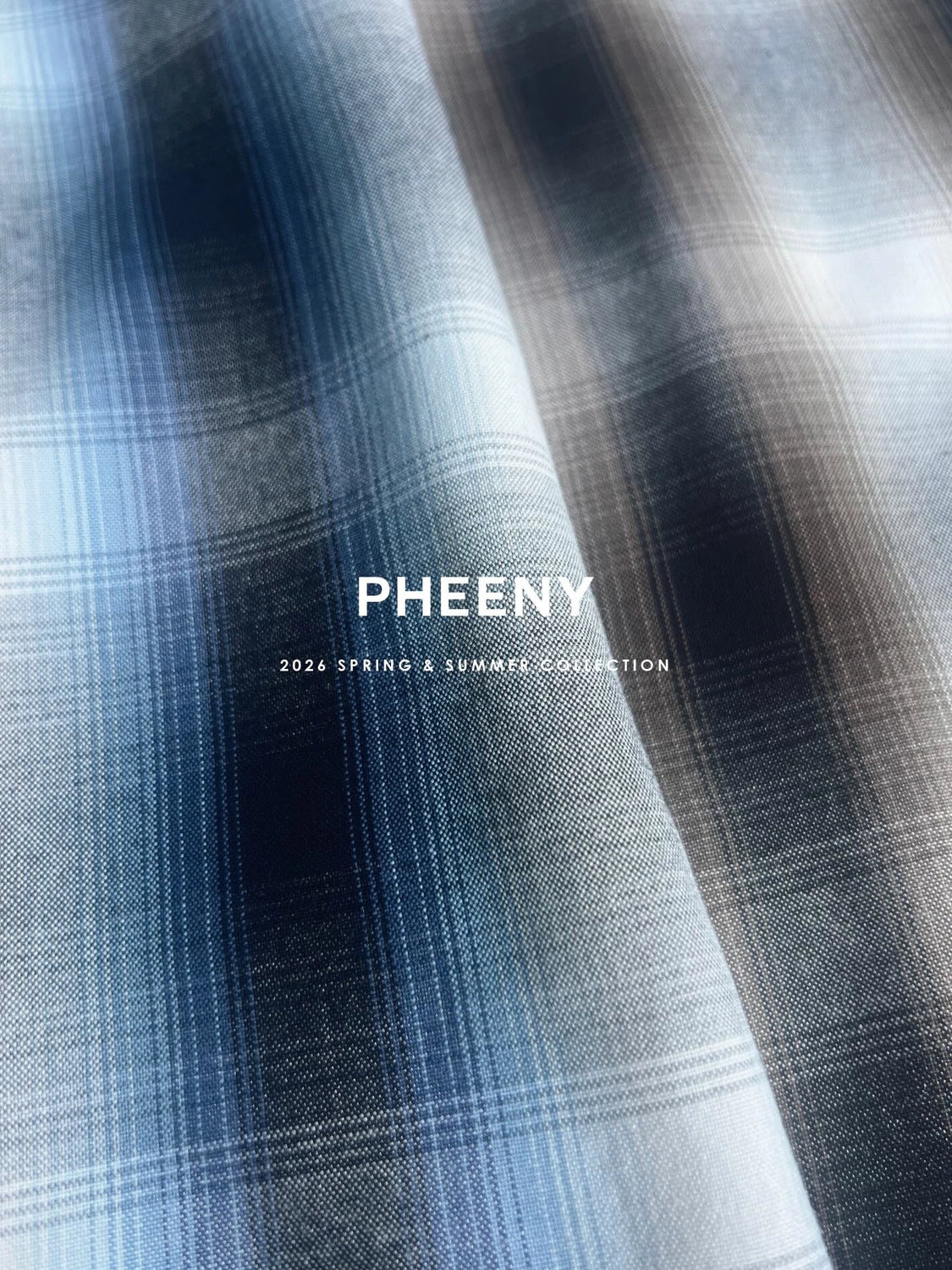 PHEENY / Rayon Ombre Check Gathered Pants (PS26-PT06)