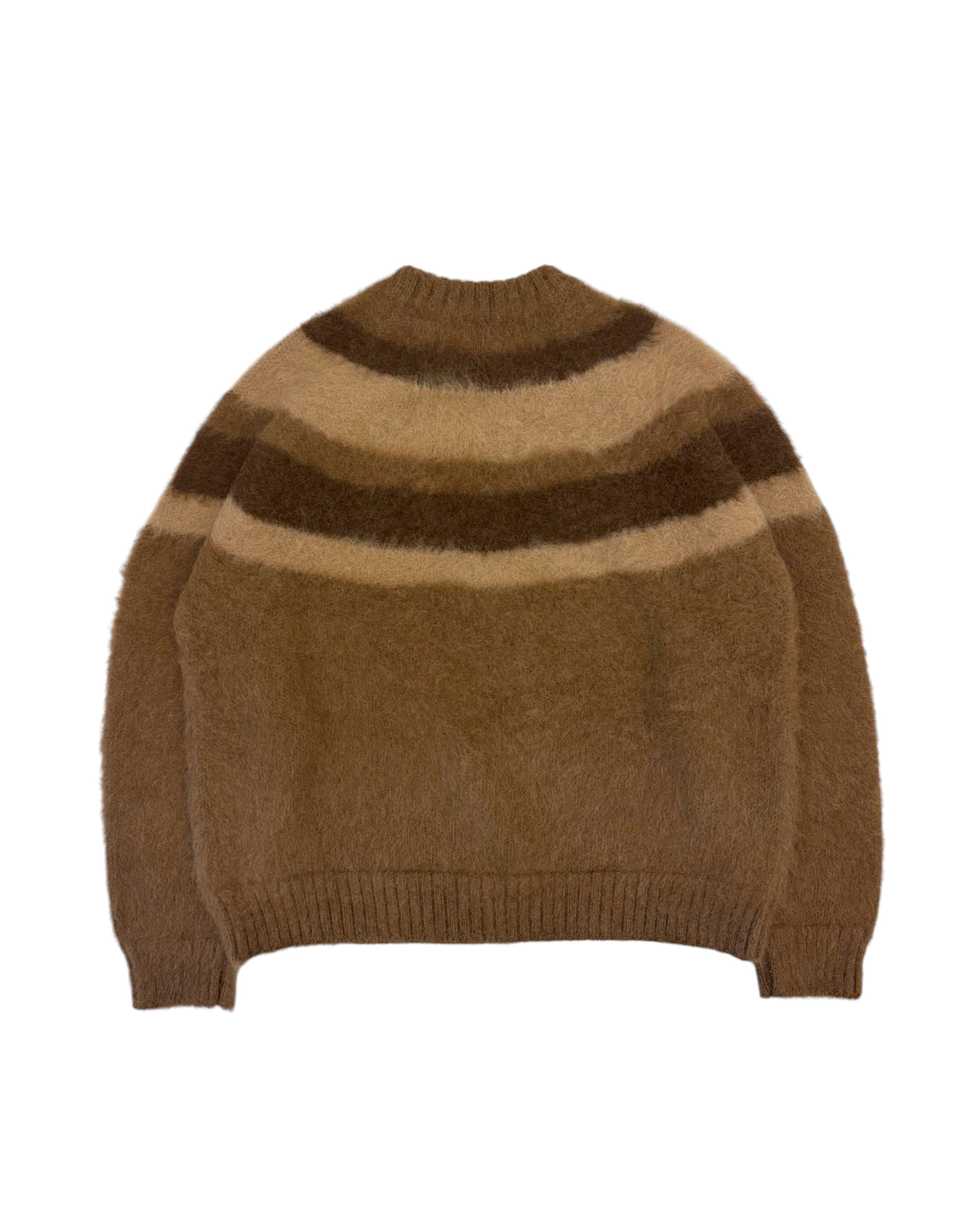 MARKAWARE / ALPACA BRUSHED STRIPED JUMPER (A25D02SW01C)