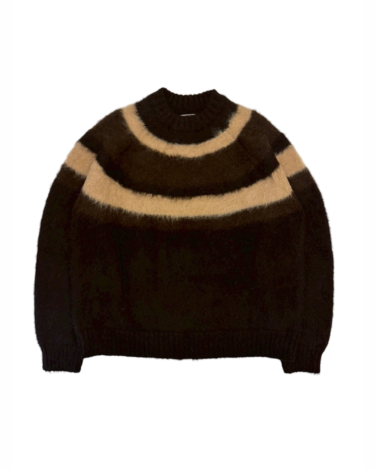 MARKAWARE / ALPACA BRUSHED STRIPED JUMPER (A25D02SW01C)
