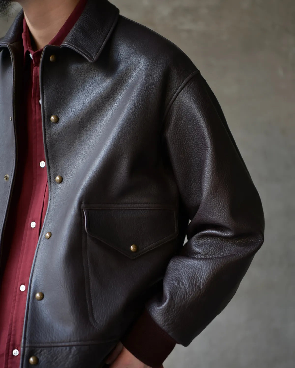 A.PRESSE / Leather A-1 Flight Jacket (26SAP-01-48)