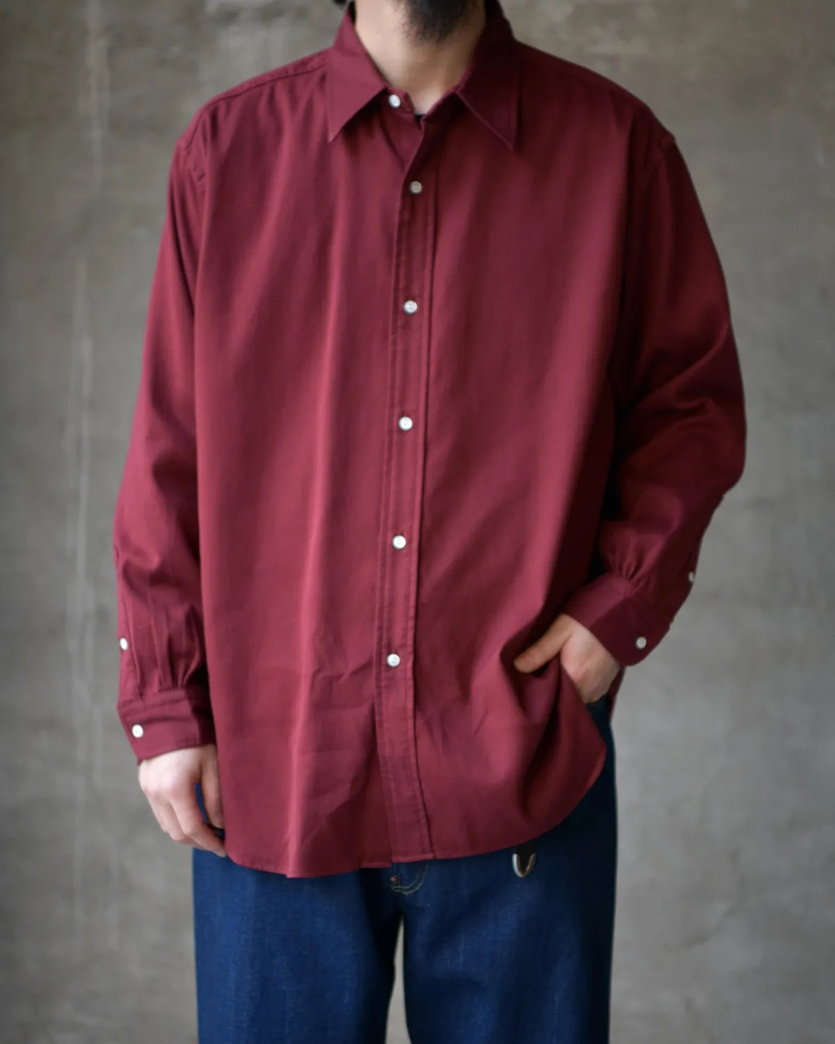 A.PRESSE / Double Weave Twill Regular Collar Shirts (26SAP-02-05)
