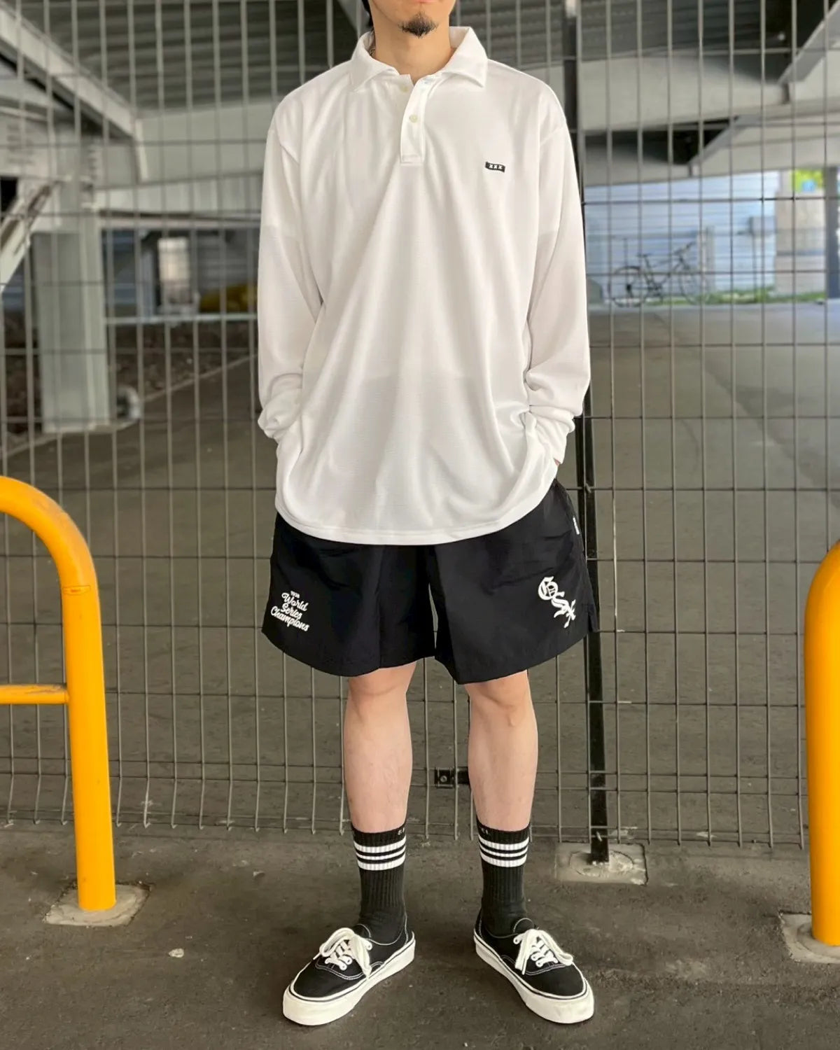 GOD SELECTION XXX / Mini Box Logo Long Sleeve Polo (GX-S26-CS-04)