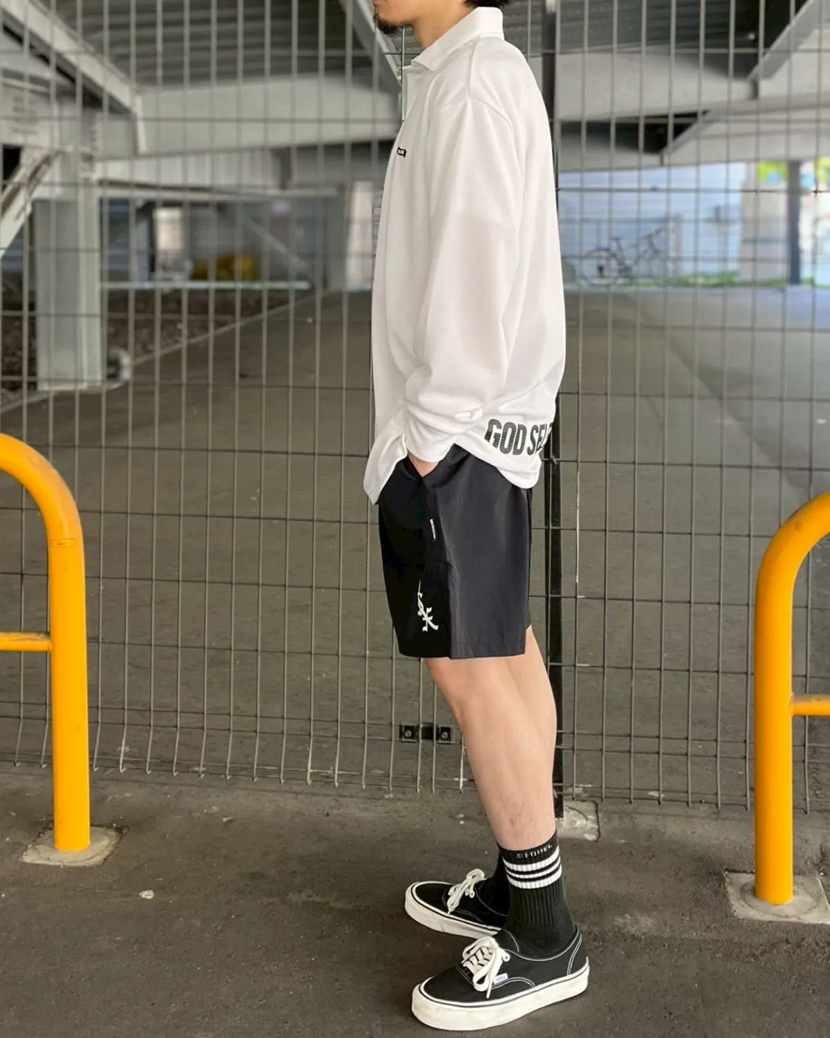 GOD SELECTION XXX / Mini Box Logo Long Sleeve Polo (GX-S26-CS-04)