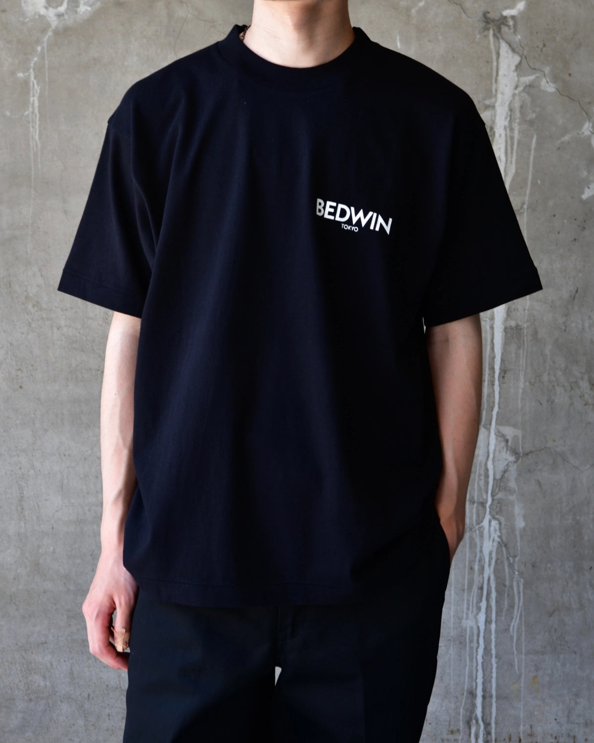 BEDWIN & THE HEARTBREAKERS / S/S PRINTED TEE "Chunky Logo" (26AB2258)