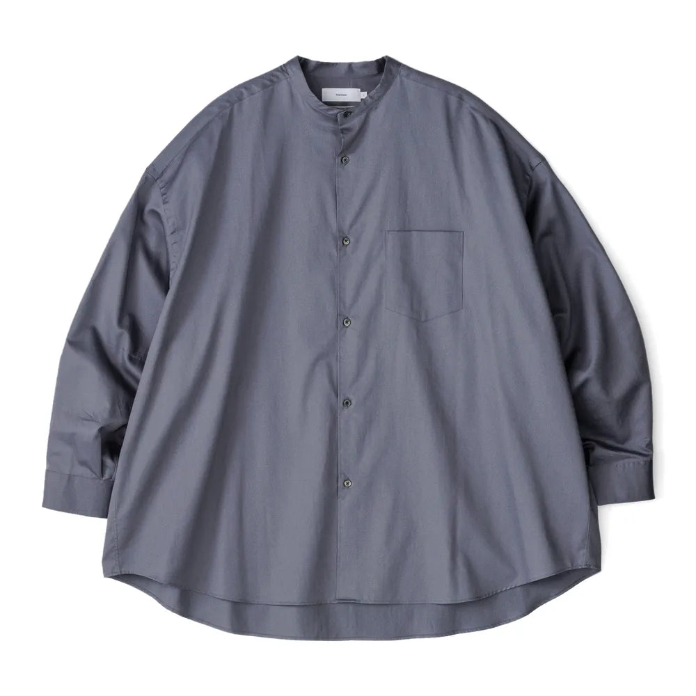 Graphpaper / Silicon Poplin Oversized Band Collar Shirt (GM243-50145)