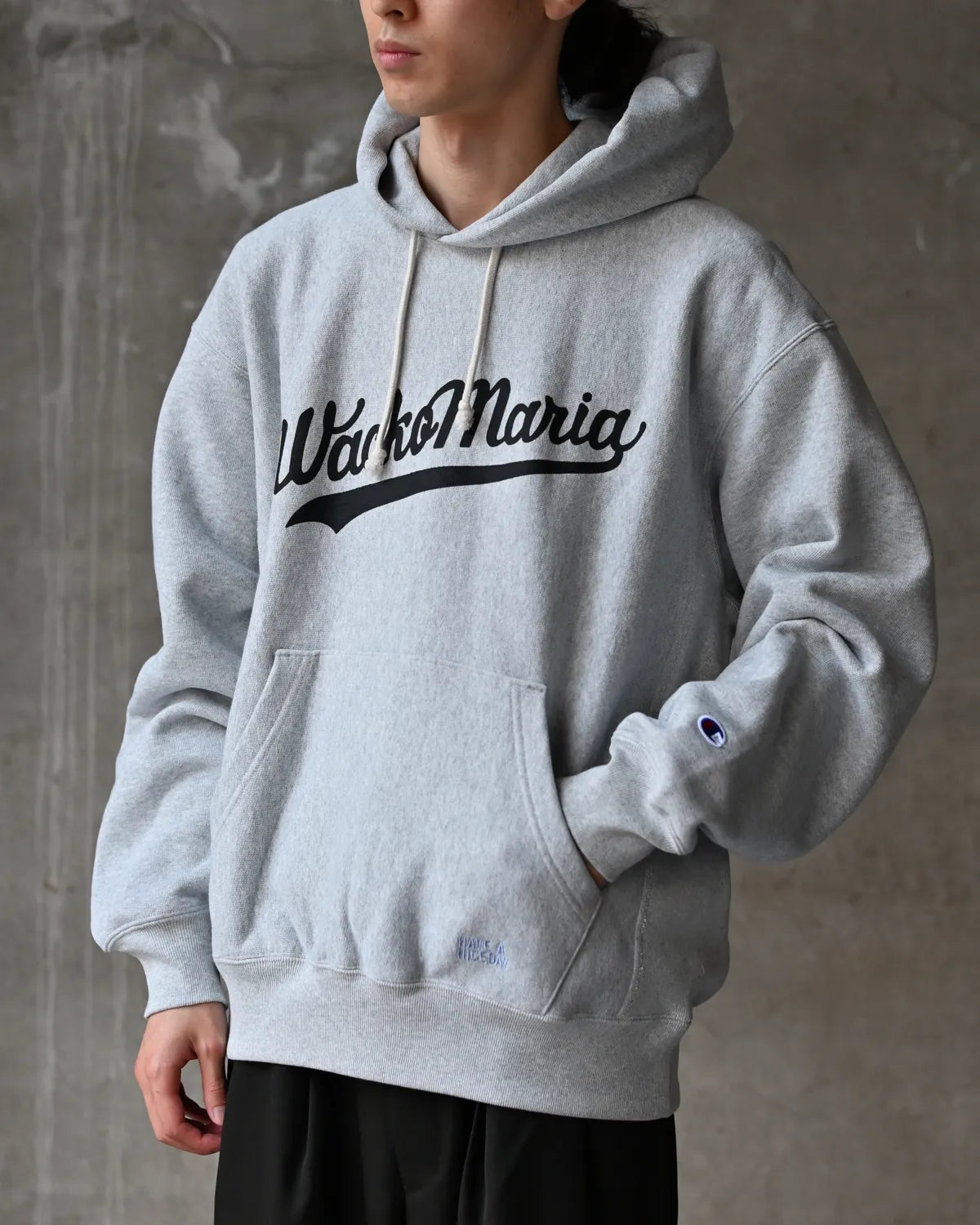 WACKO MARIA × Champion / REVERSE WEAVE HOODED SWEAT SHIRT -TYPE-1- (26FW-WMC-CP02)