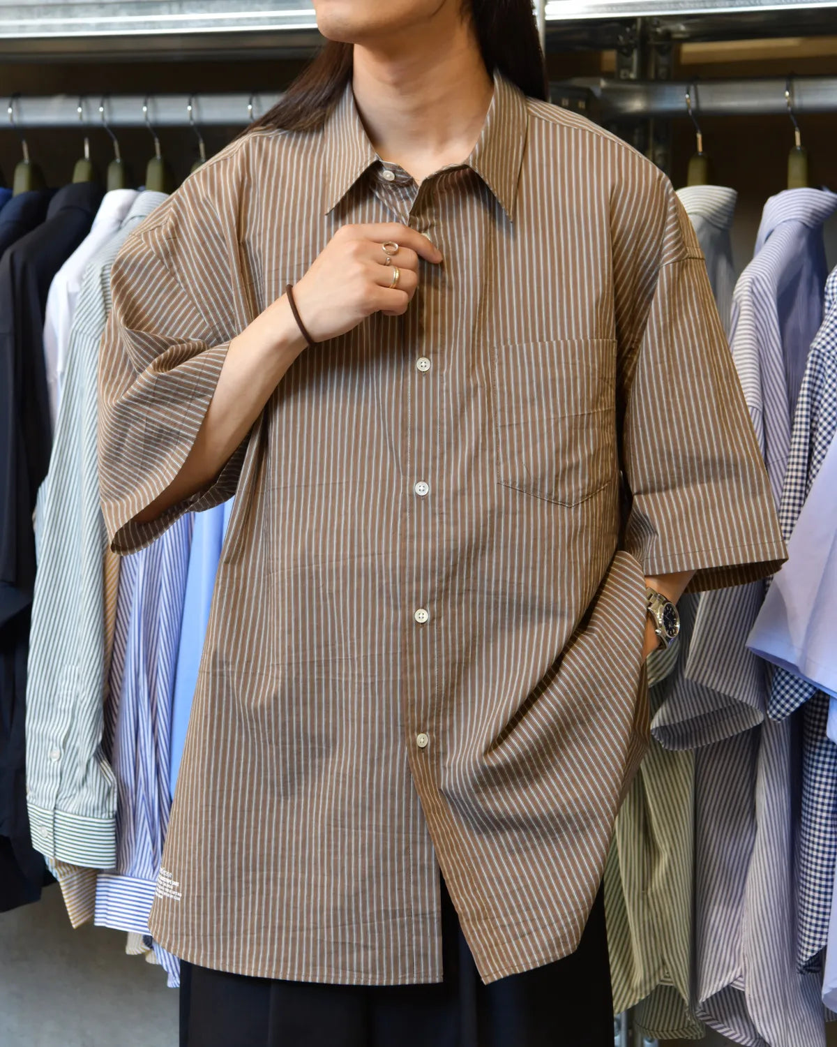 FreshService / HRAFTeX® S/S STRIPE SHIRT (FSC262-50008)