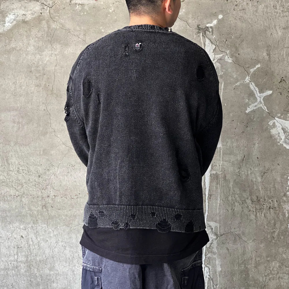 KAMIYA /  Breached Printed Knit Pullover (G13PO053)