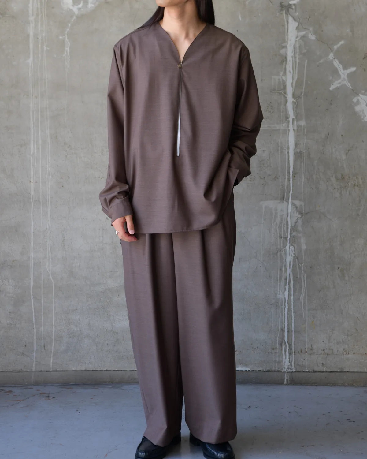 marka / Wool High Twist Tropical / Skipper Shirt (M26B08SH01C)