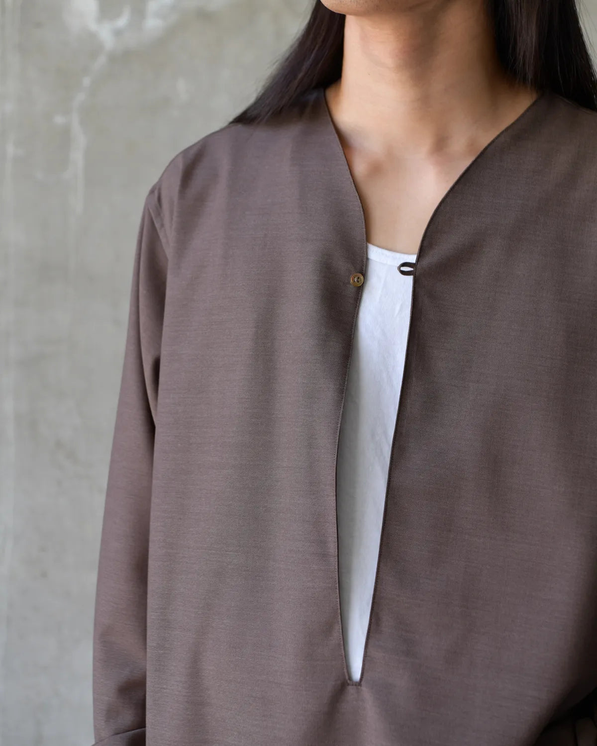 marka / Wool High Twist Tropical / Skipper Shirt (M26B08SH01C)