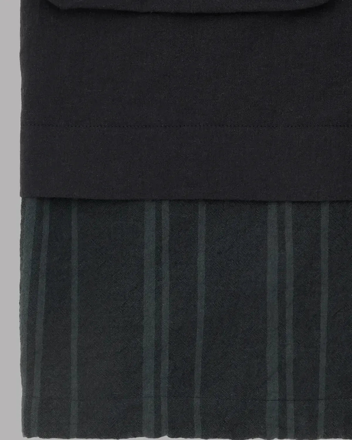 ALWAYS OUT OF STOCK / LINEN COMBINATION OPEN COLLAR SHIRT (HA-025105130)