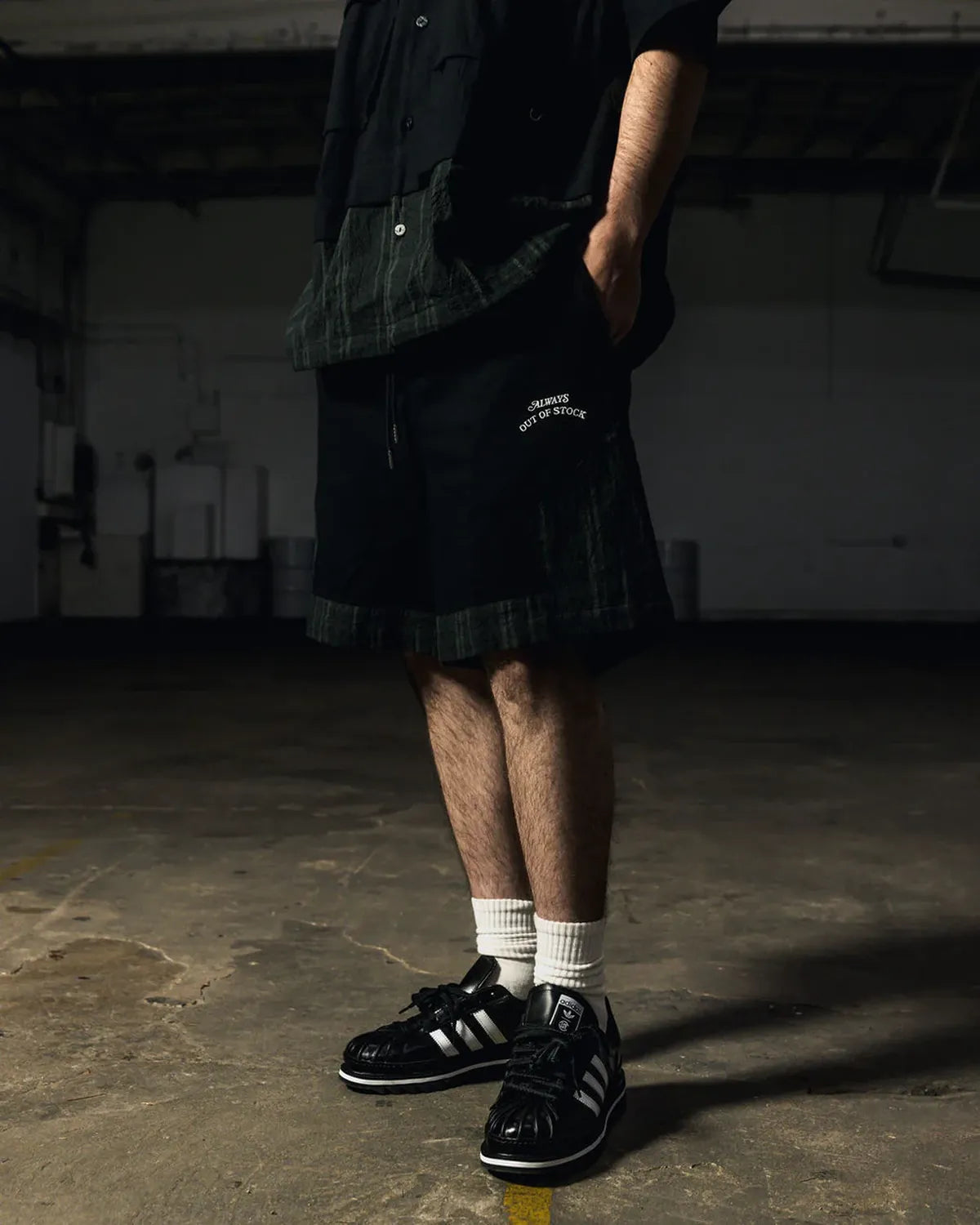 ALWAYS OUT OF STOCK / LINEN BASKETBALL SHORTS (HA-025106231)