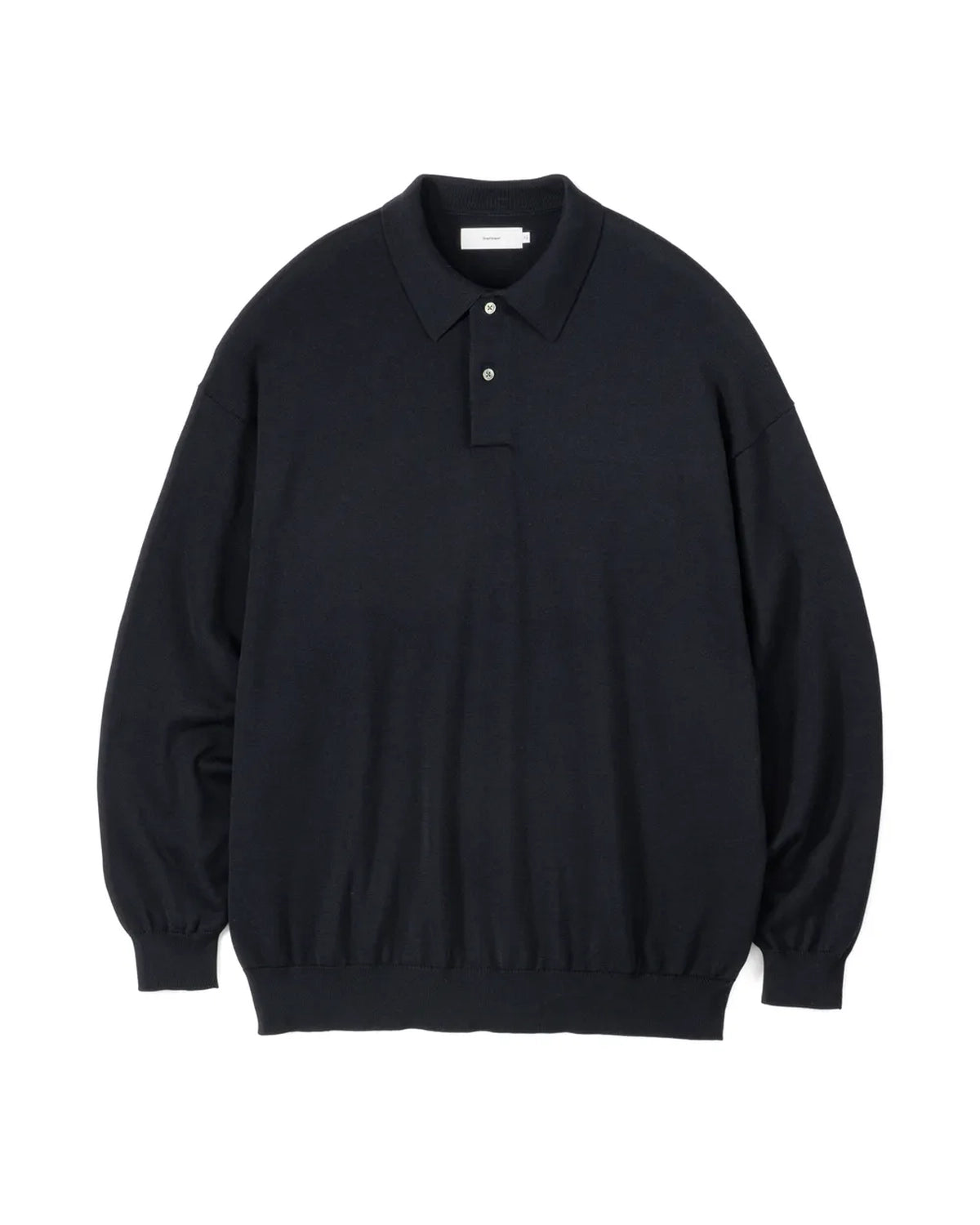 Graphpaper / Suvin High Gauge Knit Oversized L/S Polo (GU251-80009B)