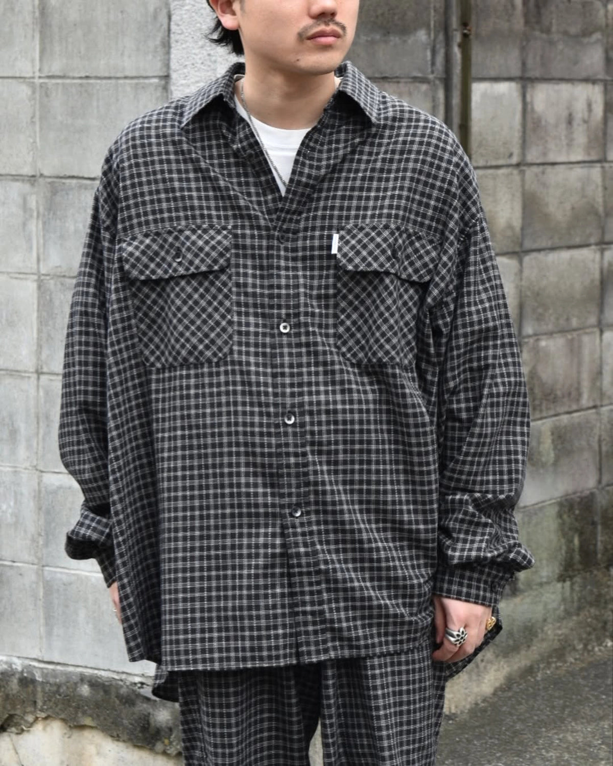 COOTIE PRODUCTIONS® / Amundsen Check Oversized L/S Shirts (CTE-24A410)