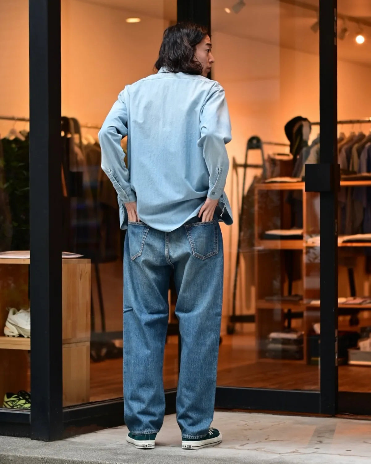 A.PRESSE / Washed Denim Wide Pants (AP-4002)
