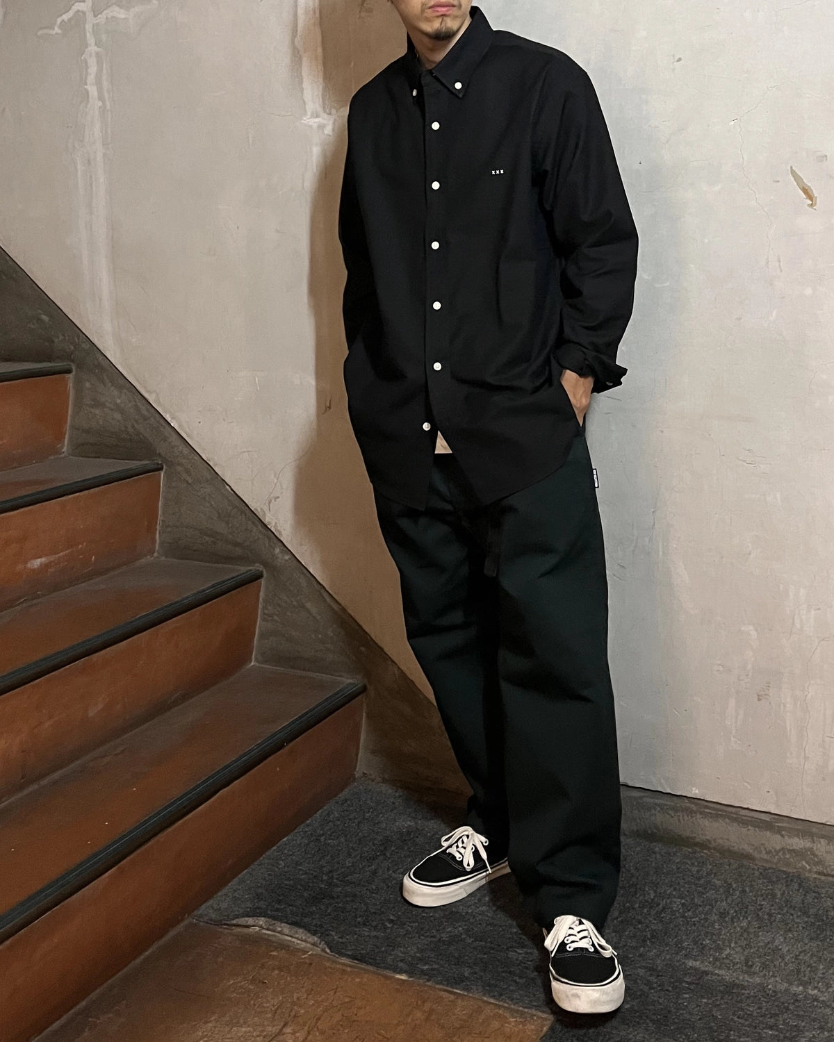 GOD SELECTION XXX / Back logo Cotton Easy Pants (GX-S26-PT-02)