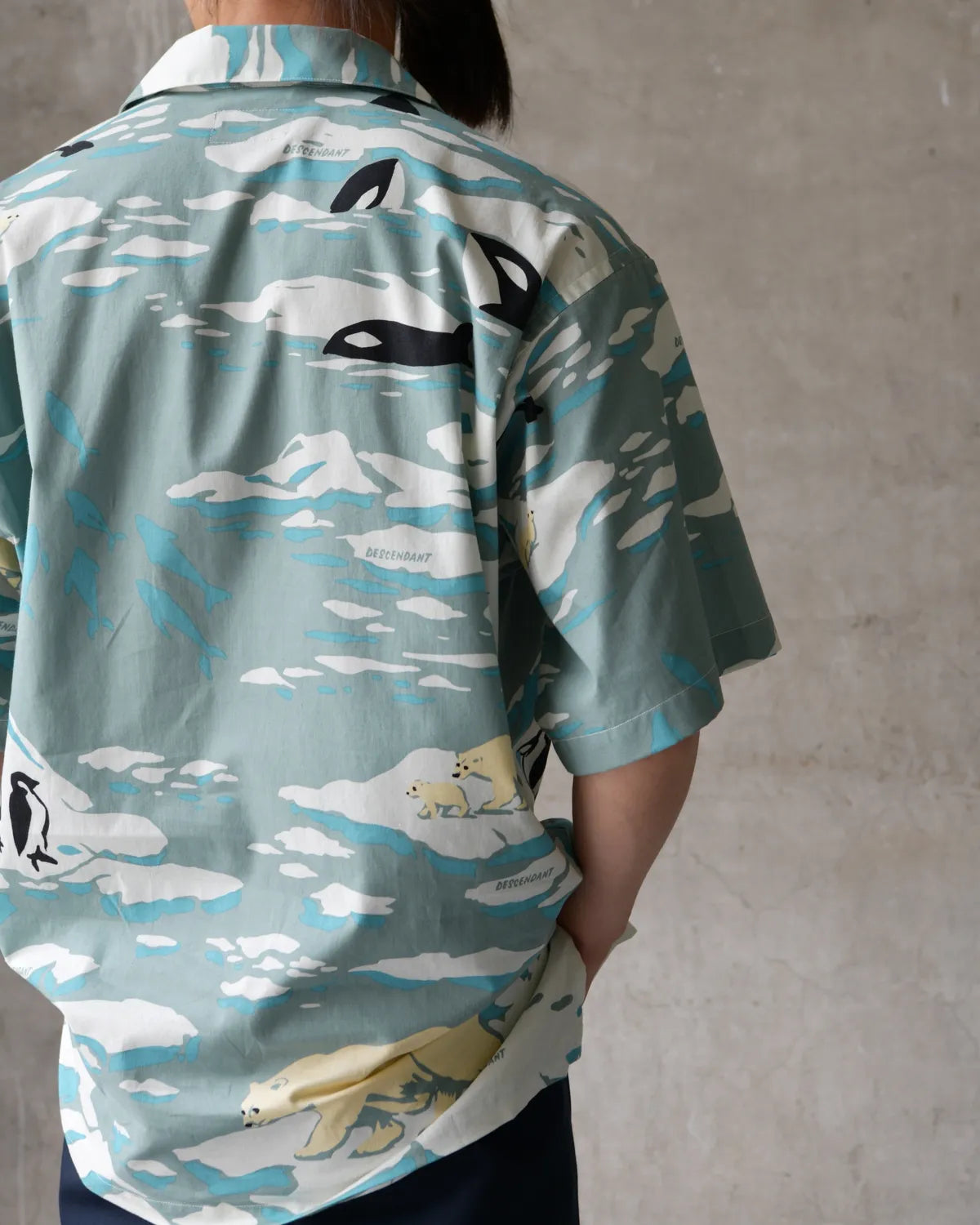 DESCENDANT / EDGD OPEN COLLAR TEXTILE SS SHIRT (261TQDS-SHM06)