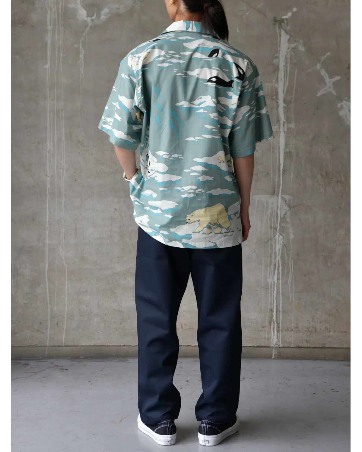 DESCENDANT / EDGD OPEN COLLAR TEXTILE SS SHIRT (261TQDS-SHM06)