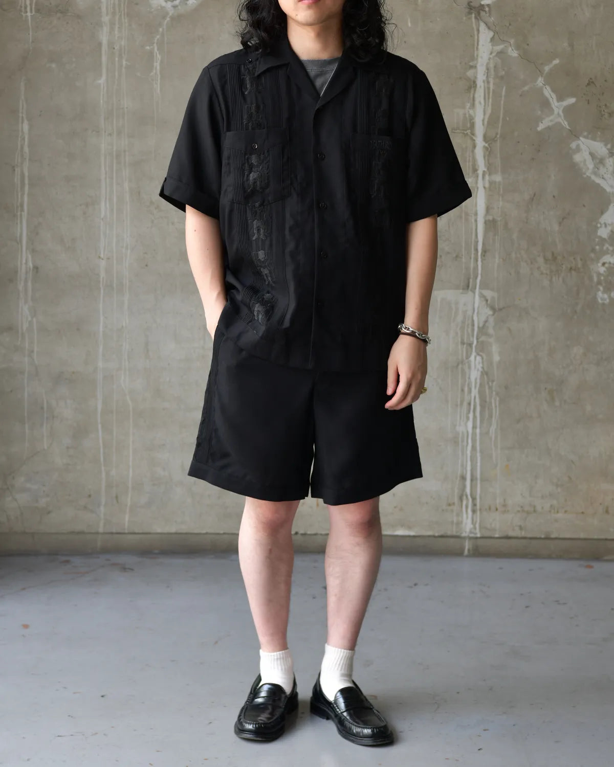 WACKO MARIA × DEATH ROW RECORDS / CUBA SHIRT S/S (DEATHROW-WM-OC02)