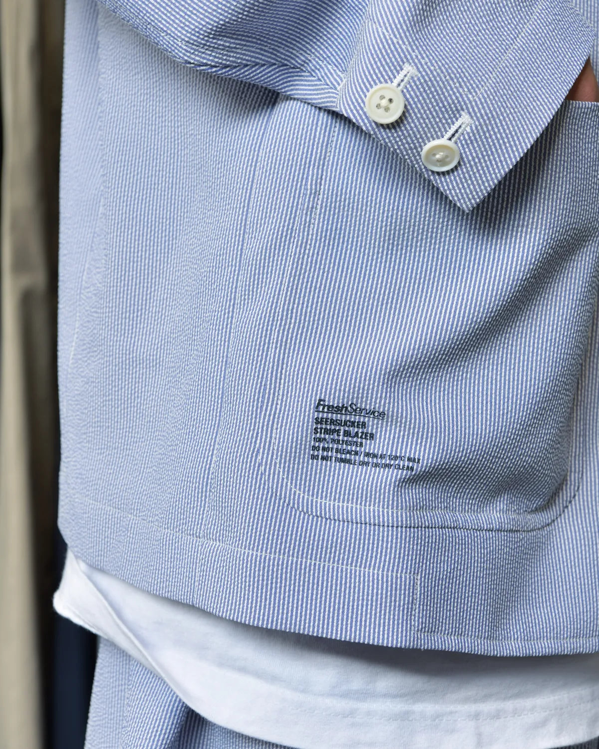 FreshService / SEERSUCKER STRIPE BLAZER (FSC262-20112)