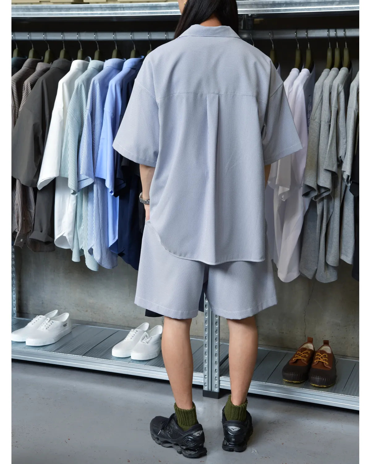 FreshService / SEERSUCKER STRIPE OPEN COLLAR SHIRT (FSC262-50113)