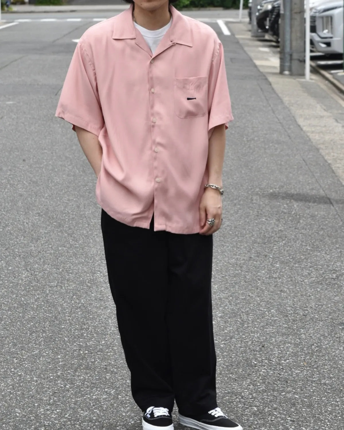 DESCENDANT / PIER OPEN COLLAR SS SHIRT (251TQDS-SHM06)