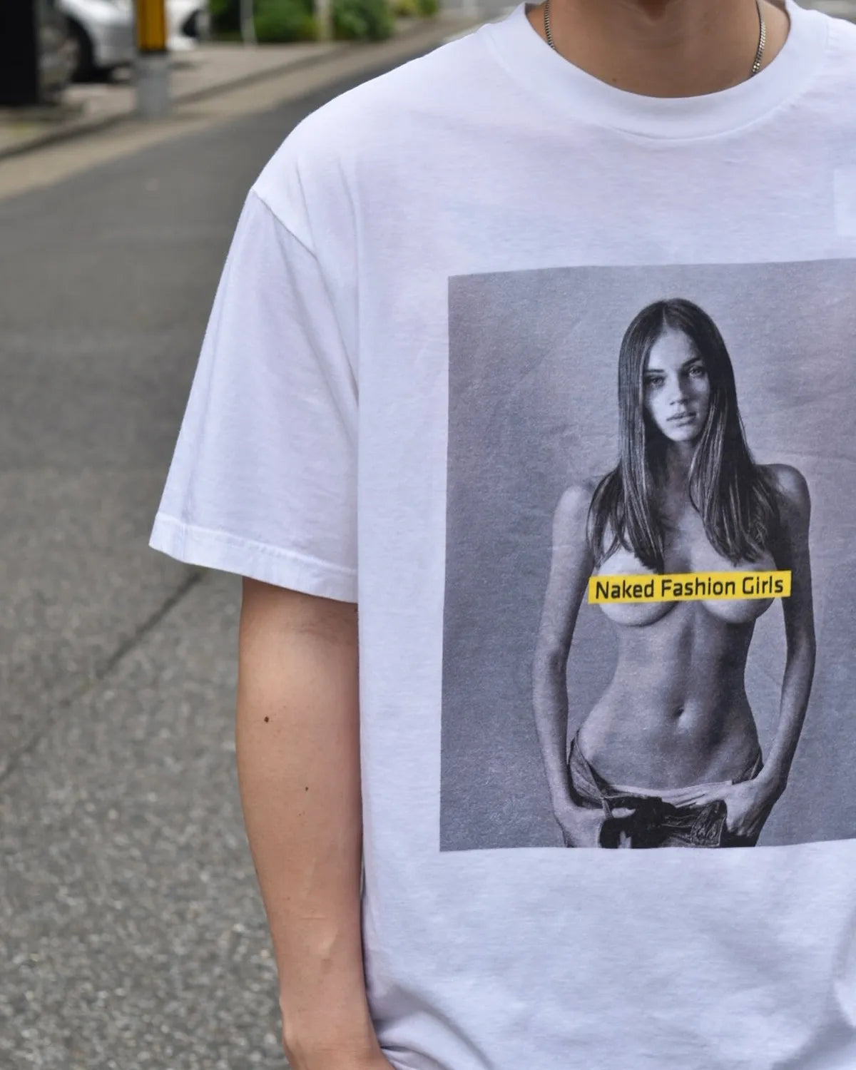 MINEDENIM × MIKE DOWSON “Naked Fashion Girls”× Stie-lo / "Naked Girl" Crewneck T-SHIRT (25MND-STL001)