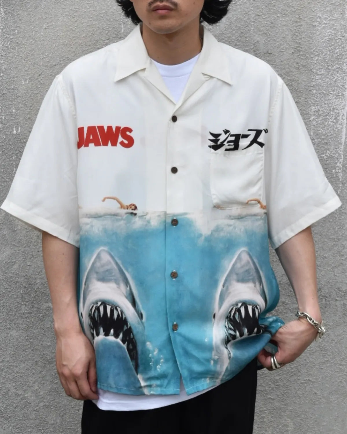 WACKO MARIA × JAWS / S/S HAWAIIAN SHIRT (JAWS-WM-HI01)
